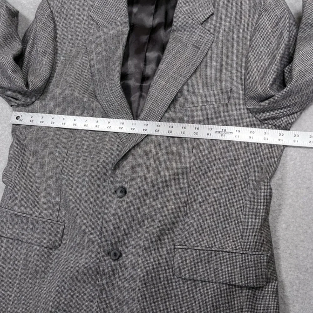 Brooks Brothers 346 Blazer Sz 44 Reg Gray Wool‎ Cashmere Houndstooth Sport Coat